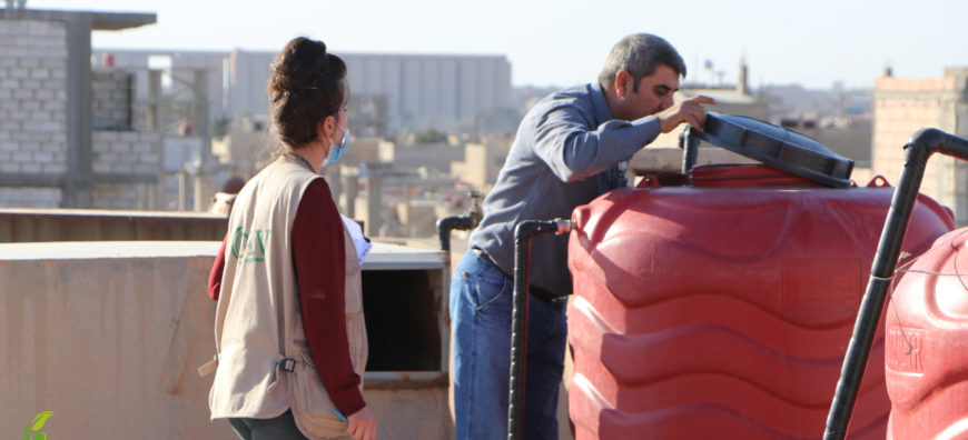 تأهيل تمديدات المياه في مدرسة الفراهيدي بالحسكة - GAV